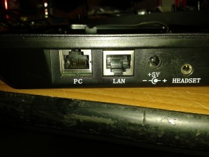 RJ45 port in place